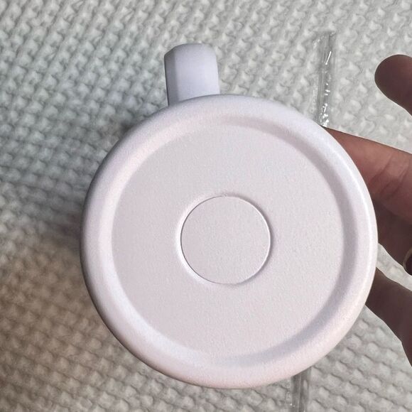 Tumbler White Stainless Steel 40 Oz with Straw Handle Travel Cup Hot Cold Water - Picture 6 of 8